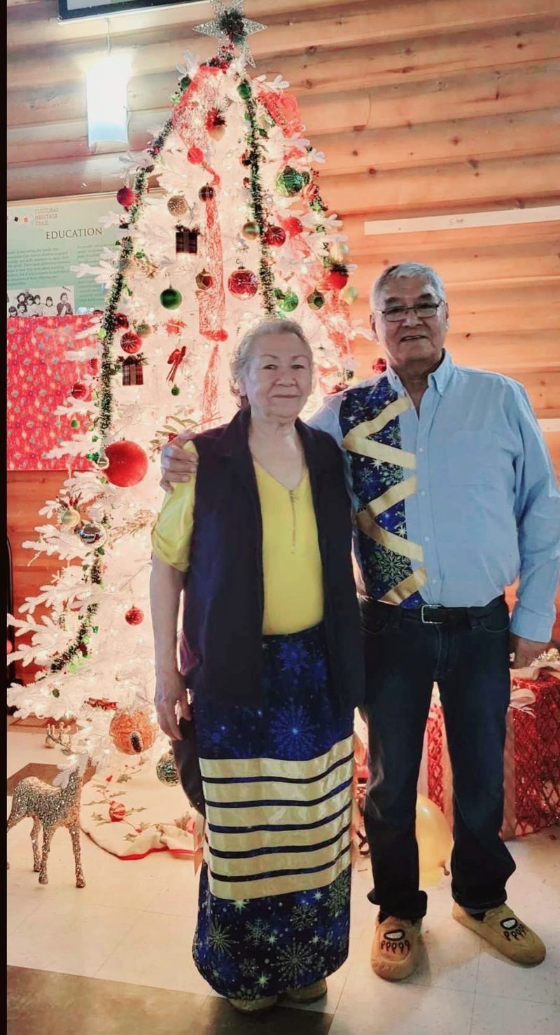 Gail and Jeromia McDonald in traditional regalia.