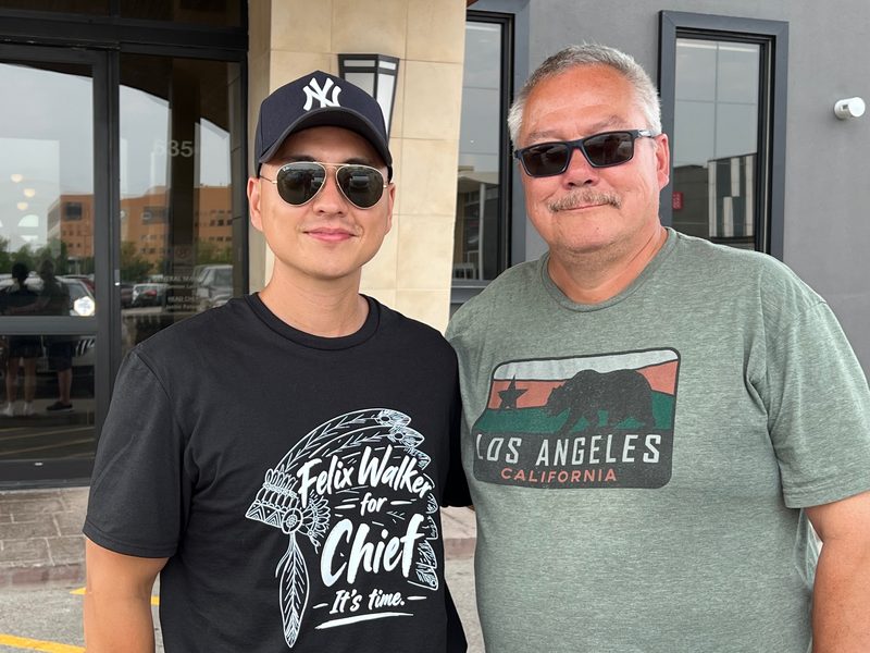 Felix Walker (right) with Zachery Anderson.